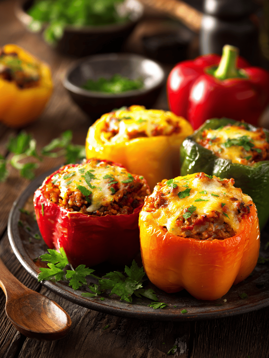 Stuffed Peppers Recipe: A Rustic Twist with Spiced Lentil Filling