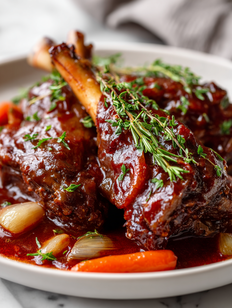 Lamb Shanks With Red Wine Sauce Recipe