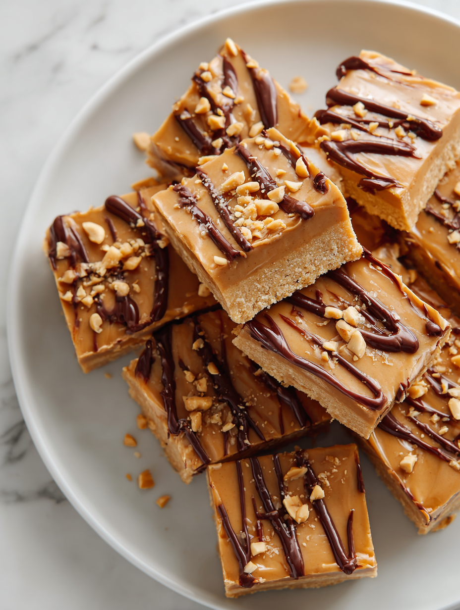 No-bake Peanut Butter Bars Recipe