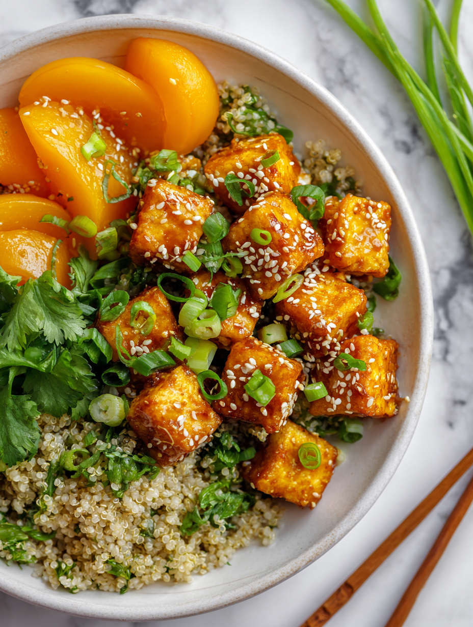 Sesame Apricot Tofu Bowl Recipe
