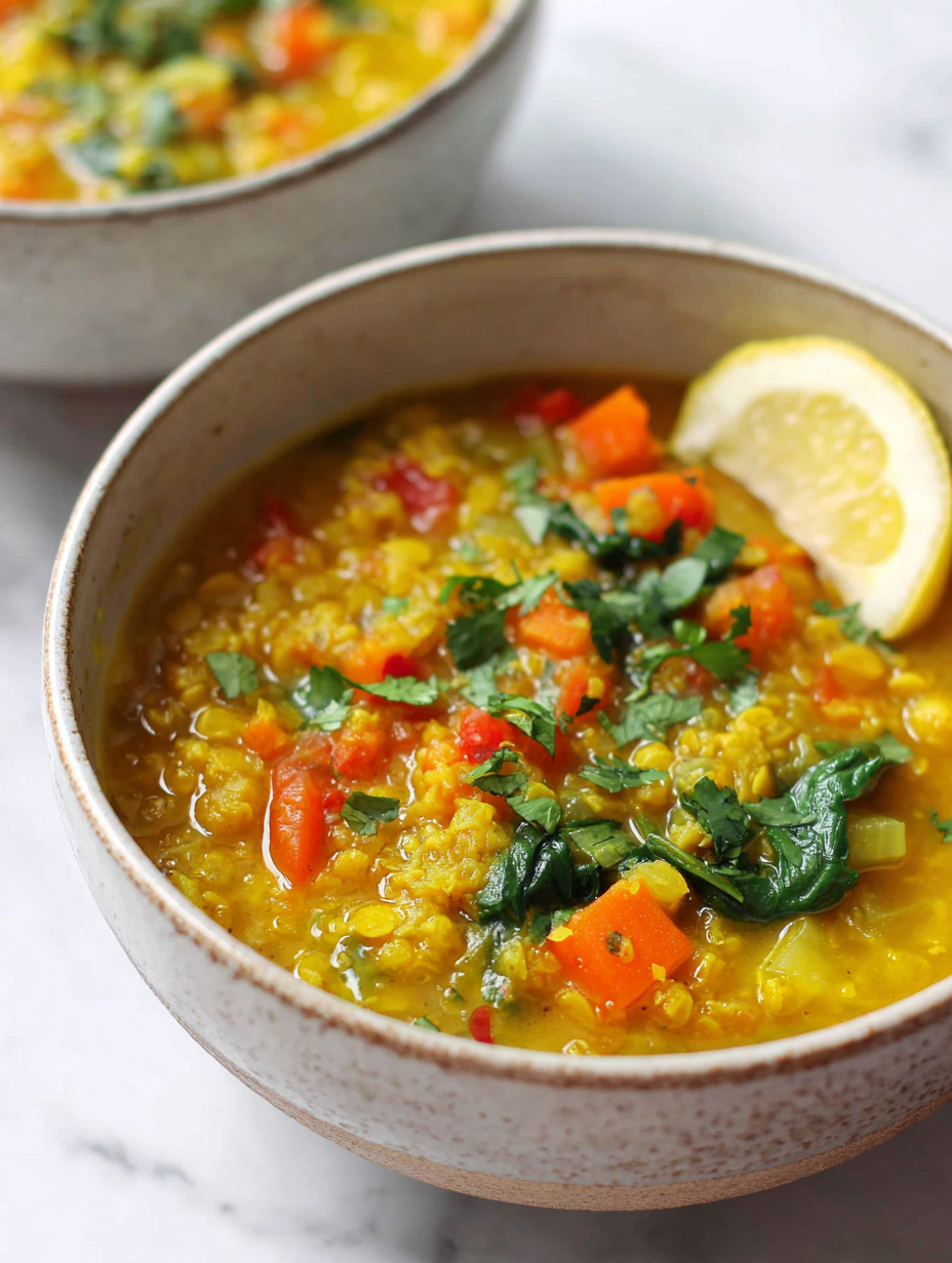 Turmeric Lentil Vegetable Soup Recipe