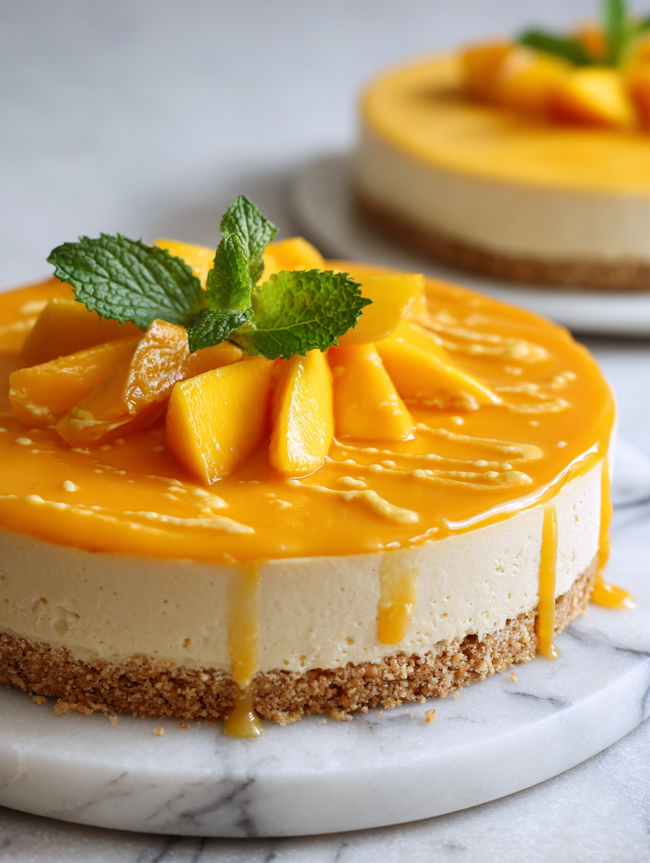 No Bake Mango Cheesecake Recipe