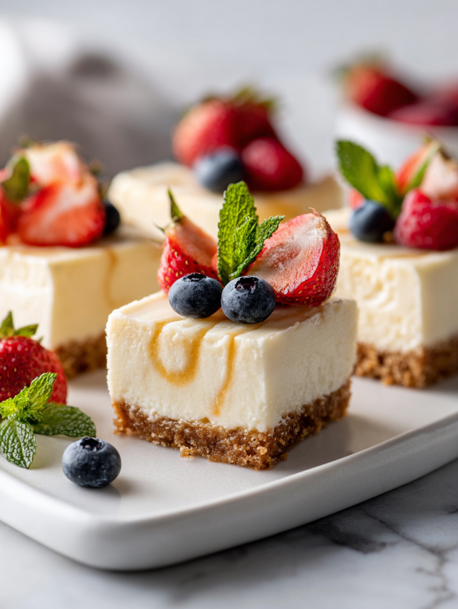 No Bake Cheesecake Bars Recipe