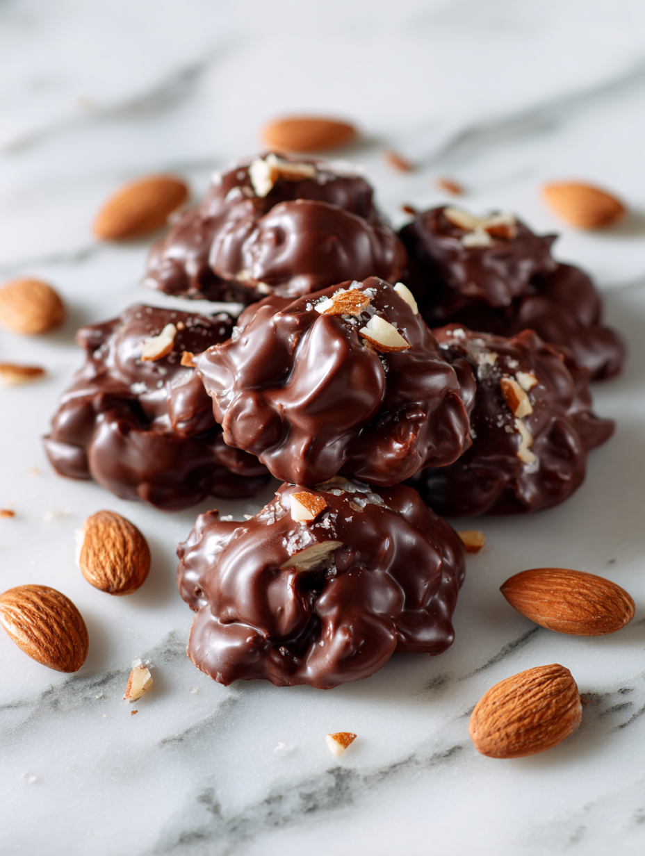 No Bake Chocolate Almond Clusters Recipe