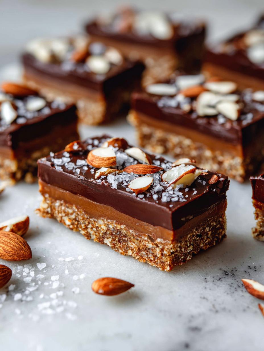 No Bake Chocolate Almond Bars Recipe