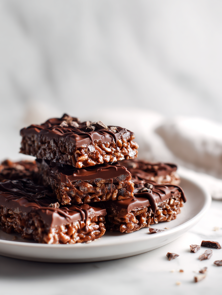 No Bake Chocolate Rice Bars Recipe