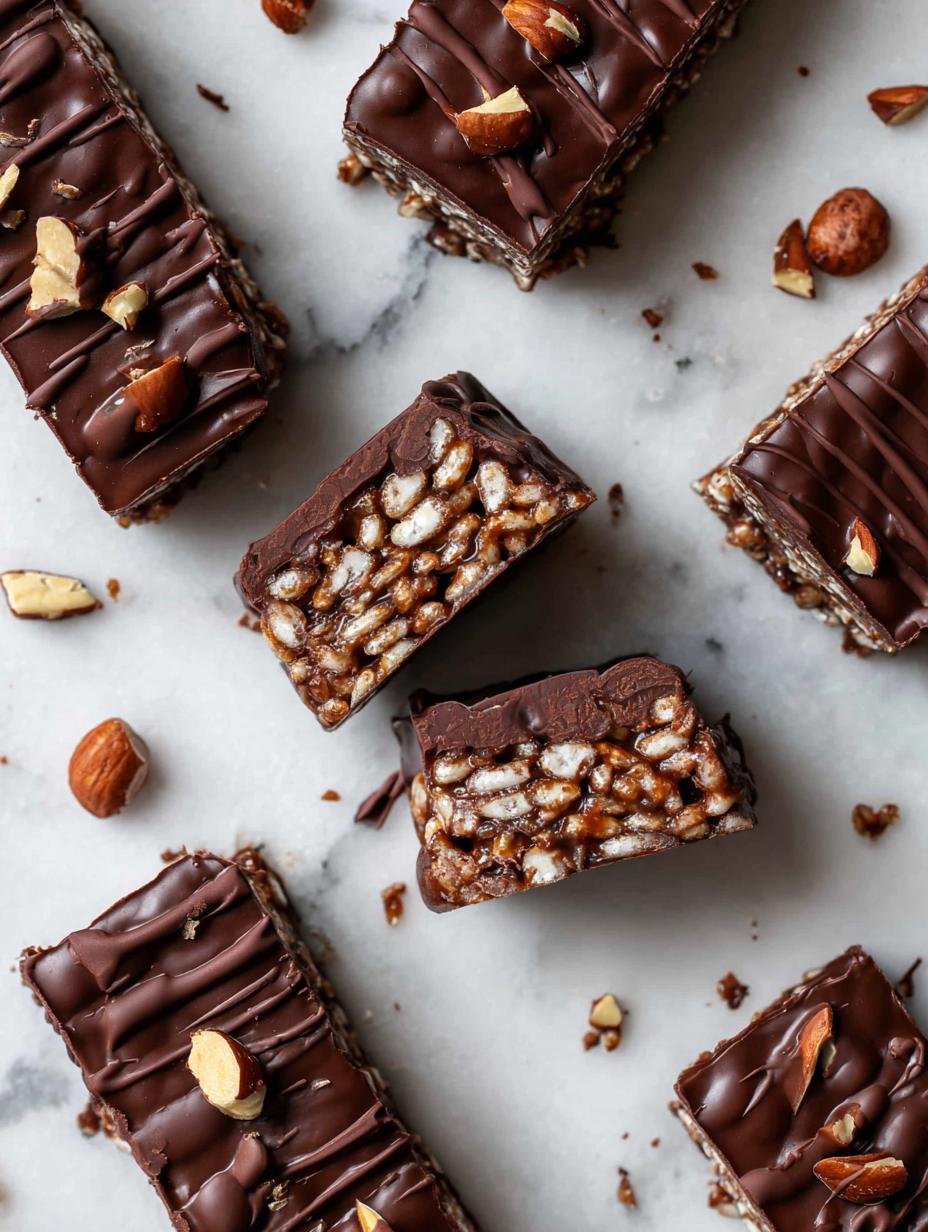 No Bake Chocolate Crunch Bars Recipe