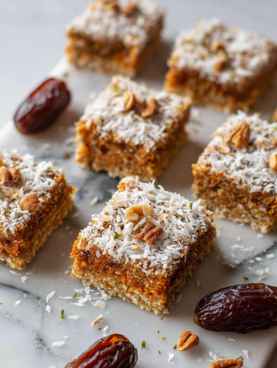 No Bake Coconut Date Bars Recipe