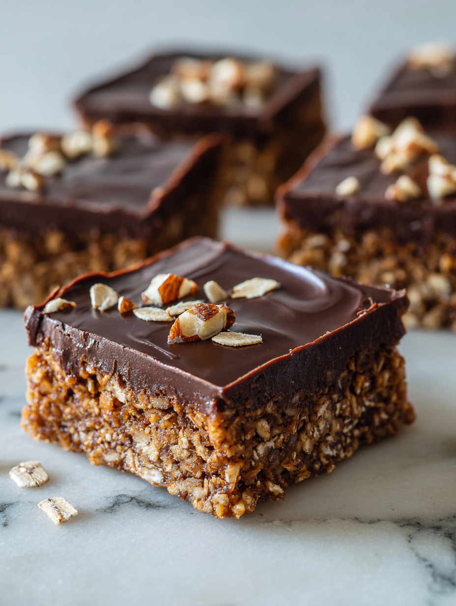No Bake Chocolate Oat Slice Recipe