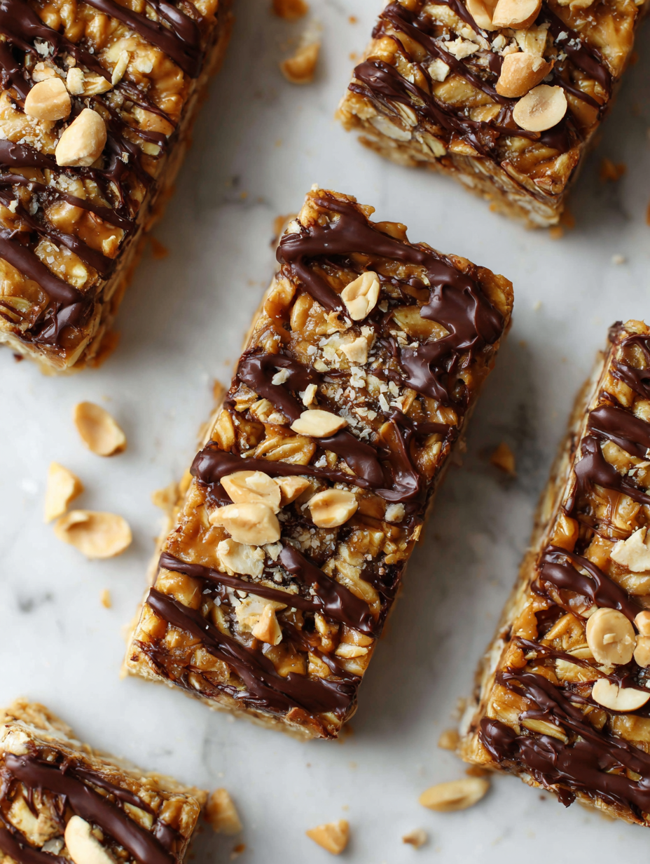 No Bake Peanut Oat Bars Recipe